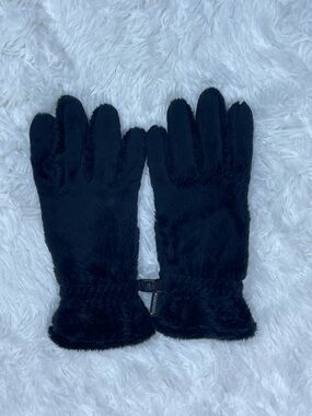 Weatherproof Women’s Black Faux Fur Gloves Size L excellent condition